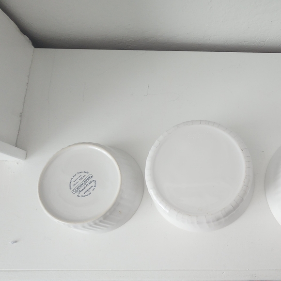 Corningware French White Round Ceramic Stoneware Baking Dish Trio With Lids - Picture 3 of 13